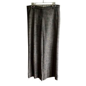 Poleci Plaid Wide Leg Pants Size 6 Gray Office Academia Business Career Winter